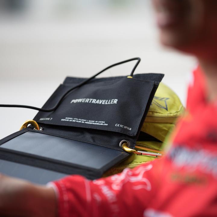 Actual product image Powertraveller Solar charger Falcon 7 with 1x USB-A output