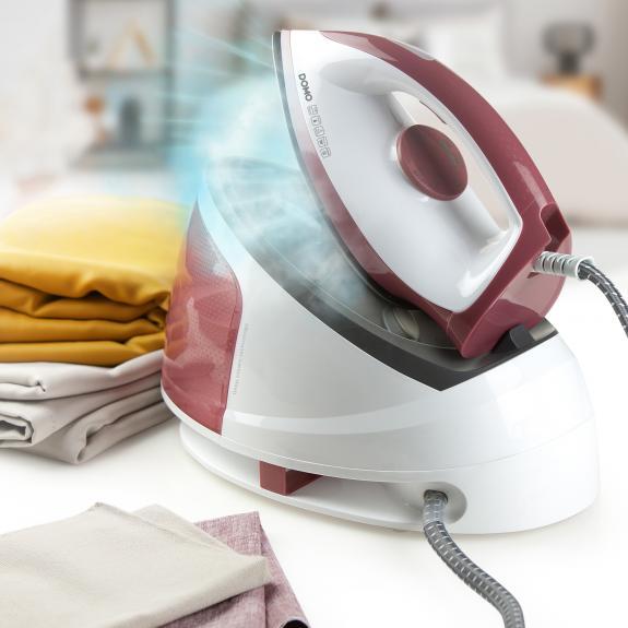 Image du produit Domo DO7114S Centrale vapeur 2200W rose, blanc (2200 W, 120 g/min)