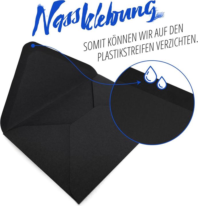Actual product image Japun 100 x Kuverts ohne Fenster (C6, 100 x)