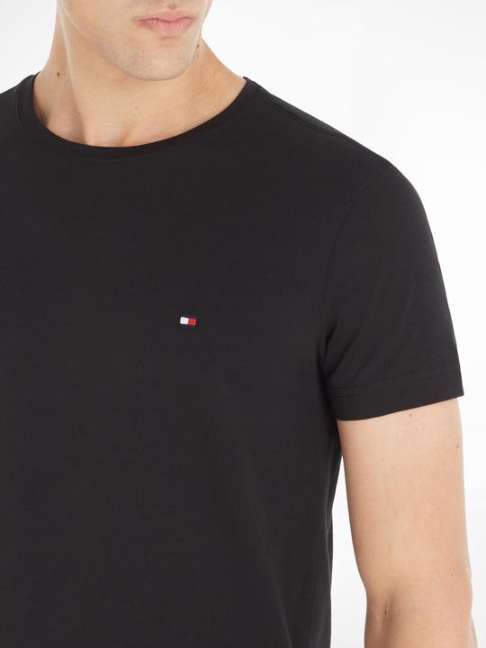 Actual product image Tommy Hilfiger Crew Neck T-Shirt Slim Fit Black (S)