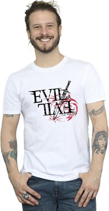 Actual product image Netflix Mens The Witcher Evil Is Evil T-Shirt (XXL)