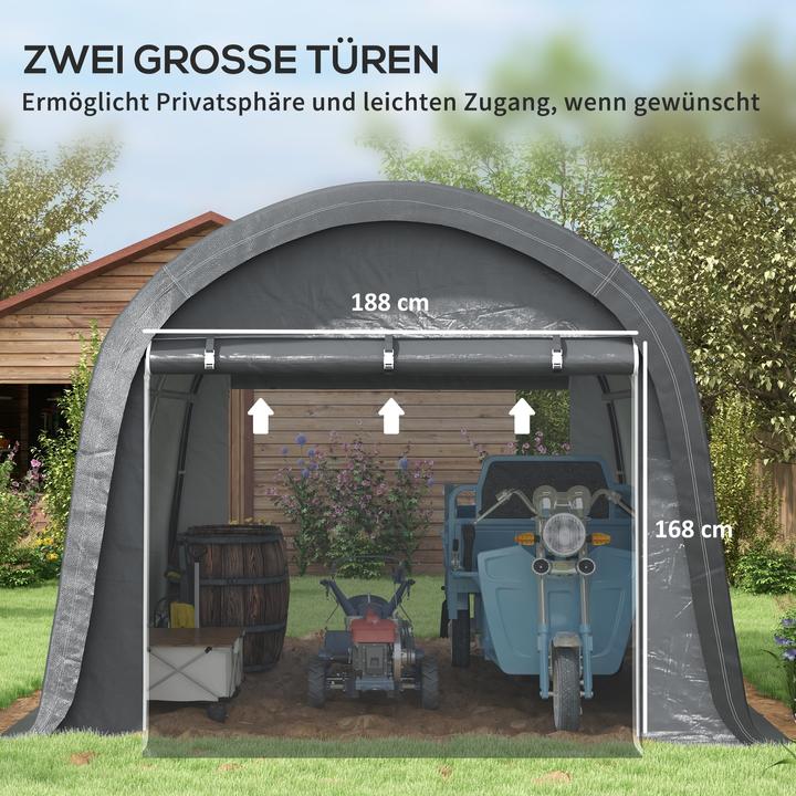Produktbild Outsunny Gerätezelt mit zwei Reissverschlusstüren