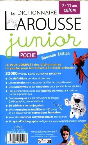 Produktbild Le dictionnaire Larousse junior poche, 7-11 ans, CE-CM (Französisch, Collectif, 2024)