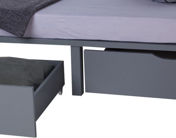 Image du produit Homestyle4u Lit de palette avec coffre de lit et sommier à lattes (140 x 200)