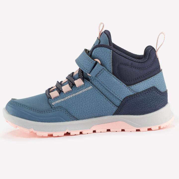 Immagine prodotto Quechua Scarpe da trekking per bambini taglia 28-34 metà alta con chiusura a velcro - NH500 blu (32)