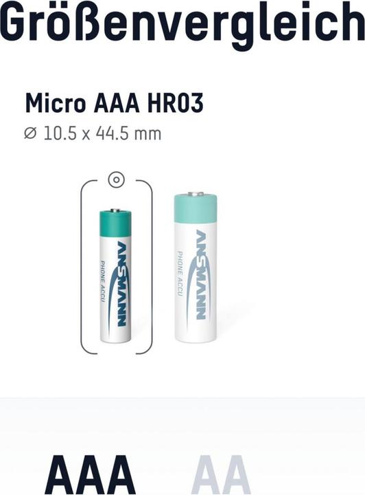 Immagine prodotto Ansmann AAA (2 pz., AAA, 800 mAh)