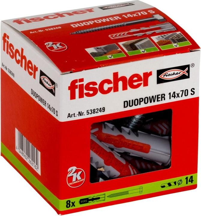 Image du produit Fischer DUOPOWER 14 x 70 avec vis (8 pcs)