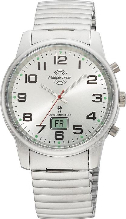 Master Time MTLA-10820-42M Damen-Funkuhr Zugband 34mm 3ATM (Digitaluhr, Funkuhr, Analoguhr)