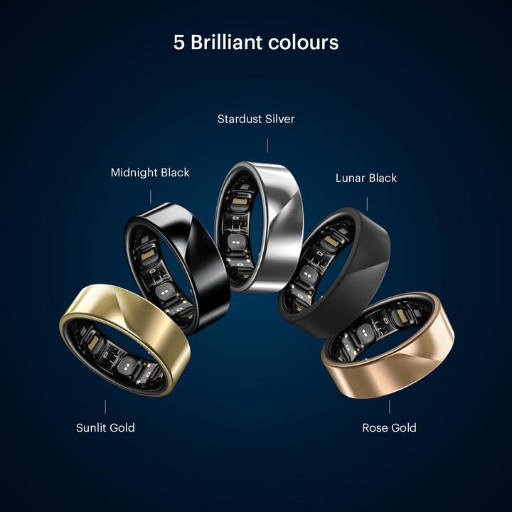 Actual product image Luna Ring Smart Ring (11, Stardust Silver)