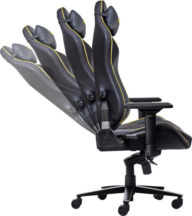 Produktbild Trust GXT 721 Ruya Pro, Universal-Gamingstuhl, 150 kg, 195 cm, Schwarz, Aluminium, Schwarz