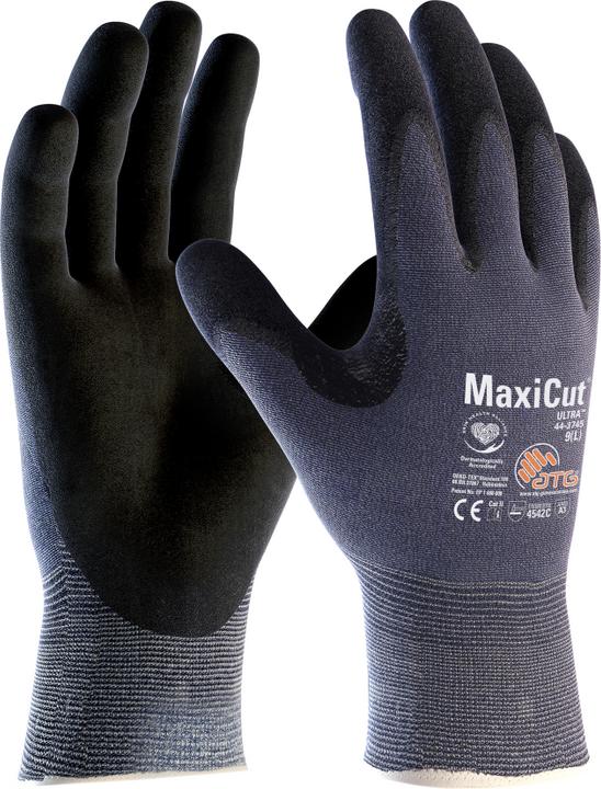 Actual product image ATG Cut protection gloves MaxiCut® Ultra™ 44-3745 size 8 blue/black EN 388 PPE category II (8)