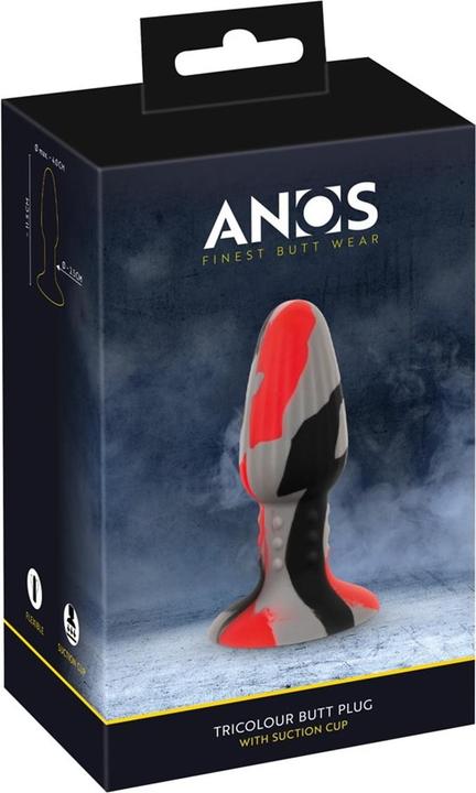 Actual product image Anos Triple Colour Butt Plug