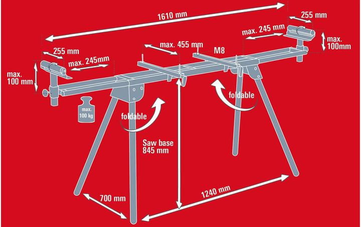 Actual product image Einhell MSS 1610 (69.50 cm, 123 cm)