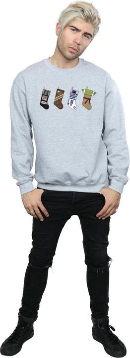 Actual product image Star Wars Mens Christmas Stockings Sweatshirt (XXL)