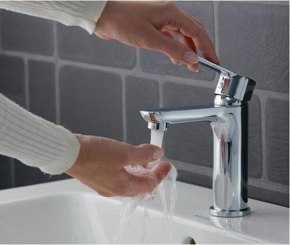 Produktbild Duravit Einhebel-Waschtischmischer A.1 M ohne Zugstangen-Ablaufgarnitur chrom