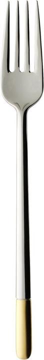 Cake fork Ella partly gold-plated (1 Piece, Pitchfork)
