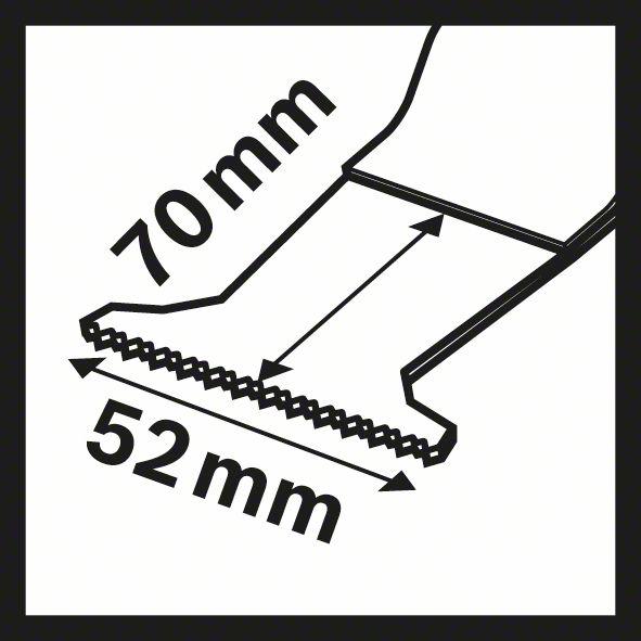 Actual product image Bosch Professional Zubehör BIM plunge cut saw blade MAII 52 APB, Wood and Metal, 70 x 52 mm, pack of 10