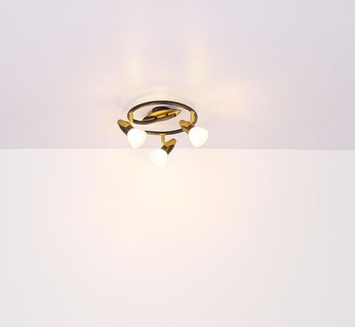 Actual product image Globo Spotlight NOVARA, gold patinated, 5449-3 (E14)
