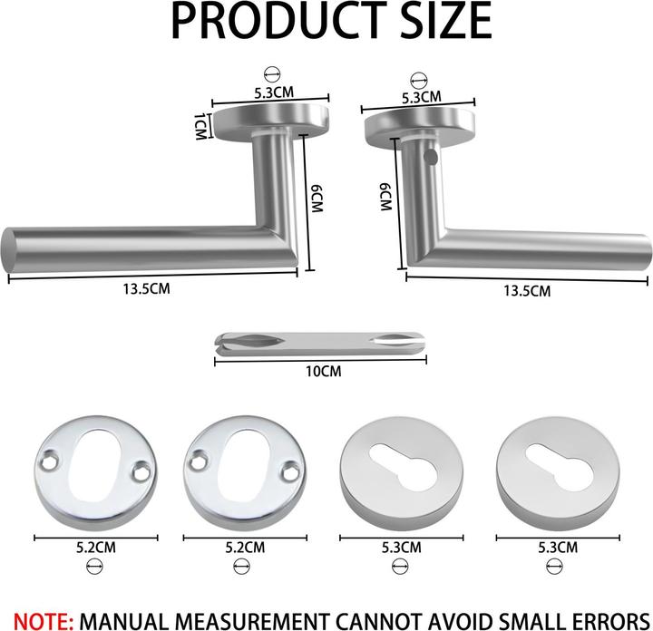 Immagine prodotto Intirilife Set di maniglie per porte con viti (Maniglia della porta)