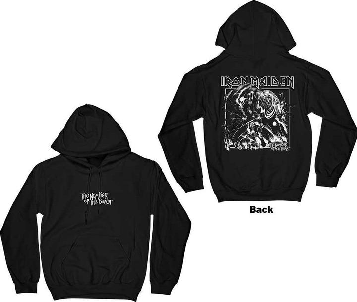 Actual product image Iron Maiden Unisex Adult Number Of The Beast Back Print Hoodie (XXL)