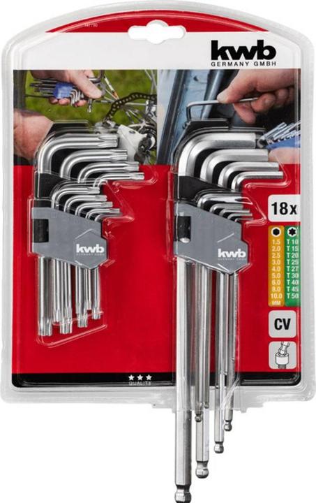 Actual product image kwb Hexagon spanner set 8 pieces