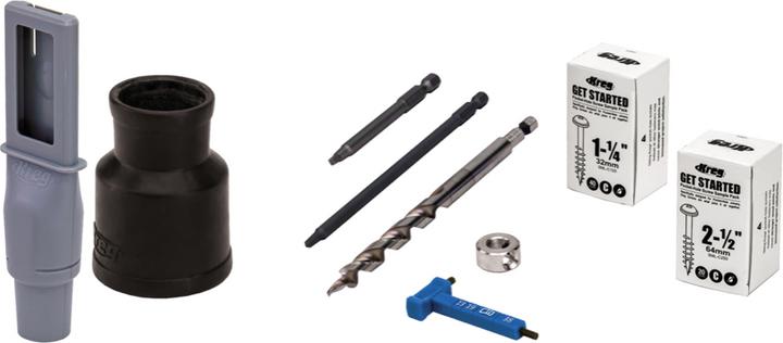 Kreg Pocket Hole Jig 720 Taschenloch Bohrschablone + Micro Bohrschablone + Stufenbohrer + Bit + Schr