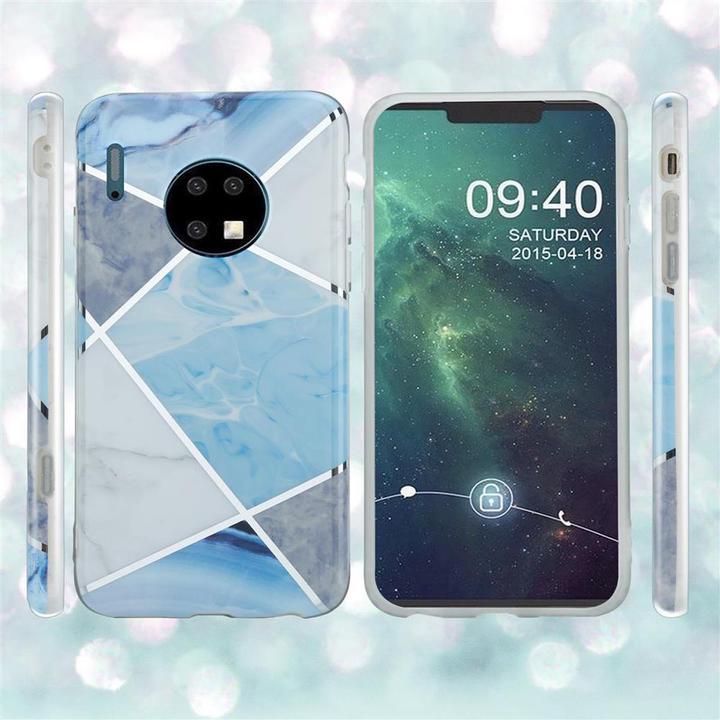 Image du produit Cadorabo Couverture IMD TPU Marbre coloré (Mate 30)