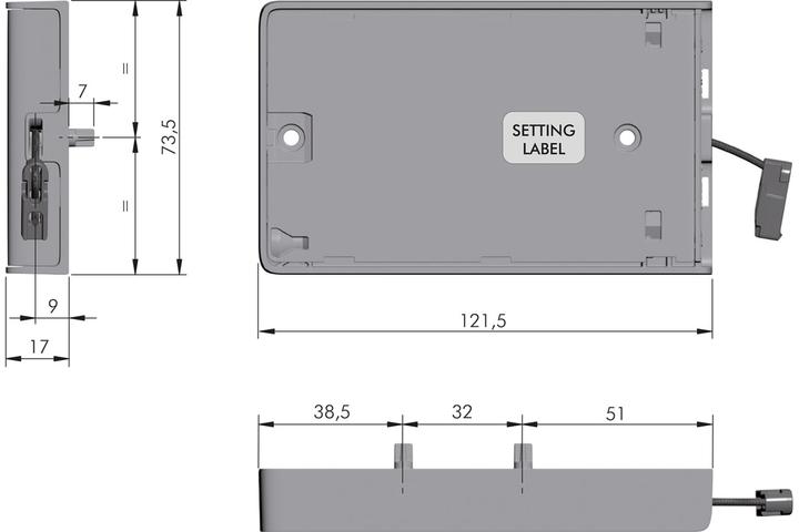Actual product image Italiana Ferramenta Klappenbeschlag Kiaro easy, anth.,strong (1 pcs.)