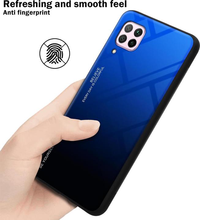 Image du produit Cadorabo Couverture en verre TPU 2 couleurs (Huawei Nova 7i, Huawei P40 Lite)