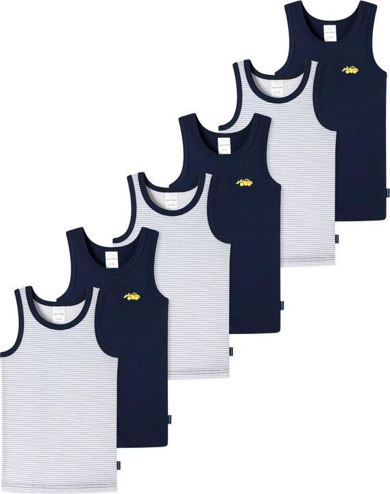Produktbild Schiesser 6er Pack Kids Boys Feinripp Organic Cotton Unterhemd (92)