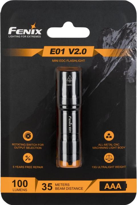 Produktbild Fenix E01 V2.0 (6.65 cm, 100 lm)