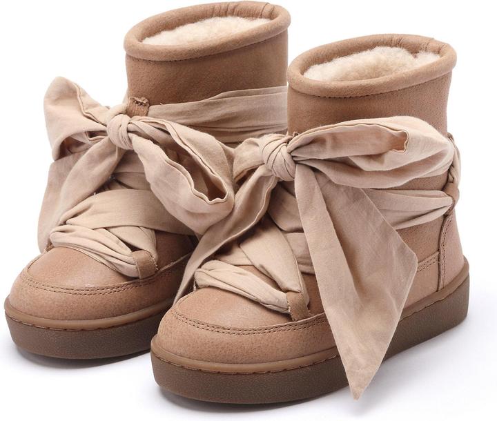 Donsje Ganza Leder Winterschuhe Hazelnut
