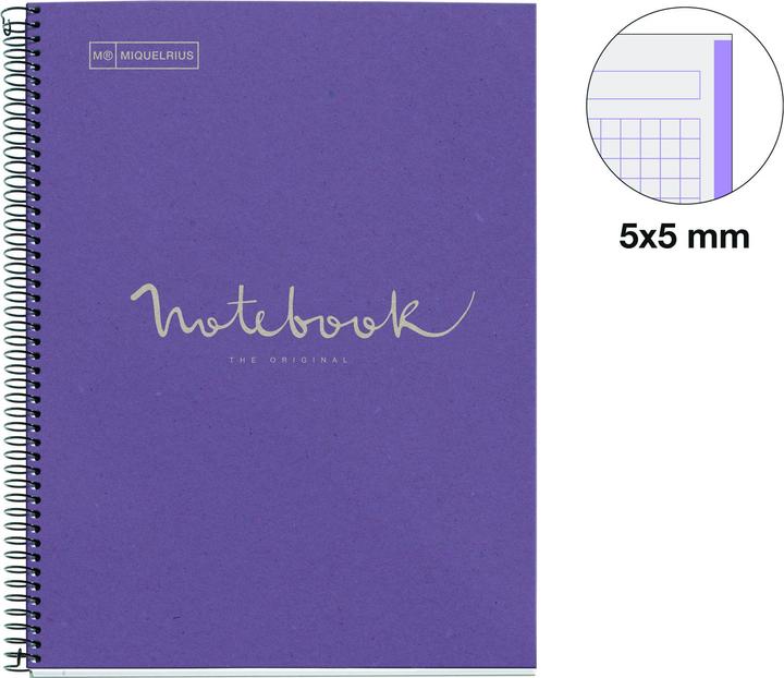 Actual product image Miquelrius Emotions Notebook (A4, Checked, Hardcover)