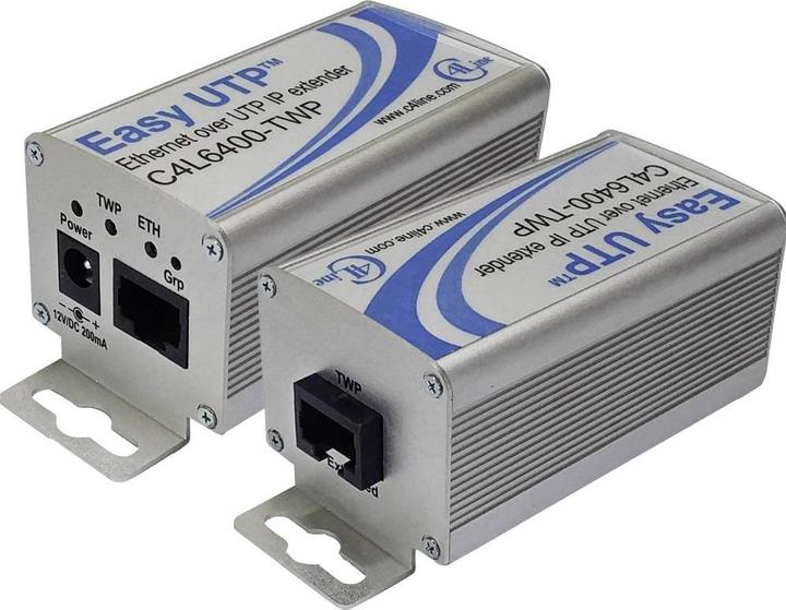 Actual product image Renkforce RF-2871000 Network extension 2-wire Range (max.): 500m 2 pcs. 100MBit/s without PoE-