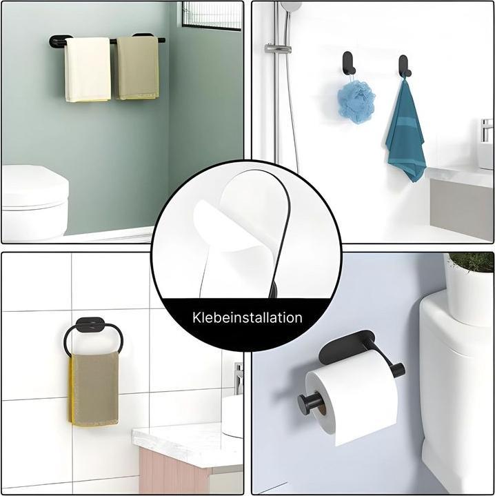 Image du produit Hermex Salle de bain Hardware Set 5-pièces papier toilette porte-serviettes crochet mural