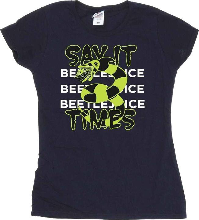 Actual product image Beetlejuice Womens/Ladies Say It 3 Times Cotton T-Shirt (XXL)