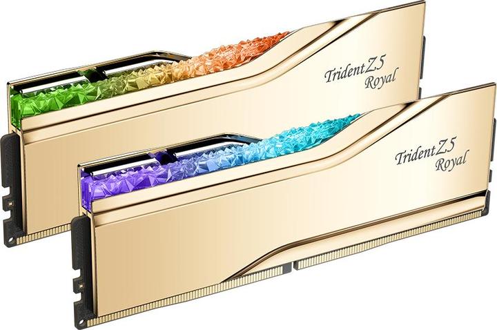 Actual product image G.Skill DIMM 32 GB DDR5-6400 (2x 16 GB) dual kit (gold, F5-6400J3039G16GX2-TR5G, Trident Z5 Royal, INTEL XM (2 x 16GB, 6400 MHz, DDR5 RAM, DIMM)