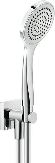 Image du produit Gessi Rilievo, ensemble de douche avec raccord mural coudé 1/2 et support, flexible de 1,50 m et do (1 Types de jets)