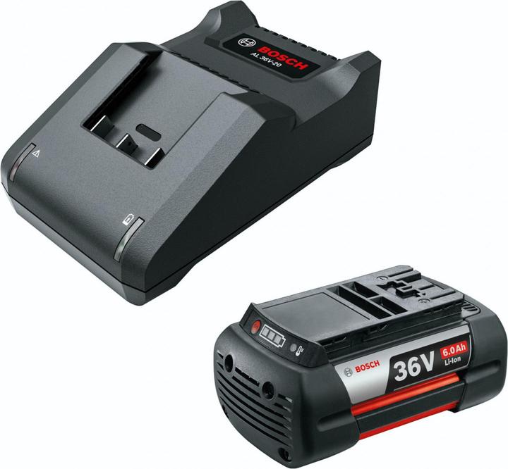 1x 36V 6.0 Ah accu, 1x lader AL 36V-20
