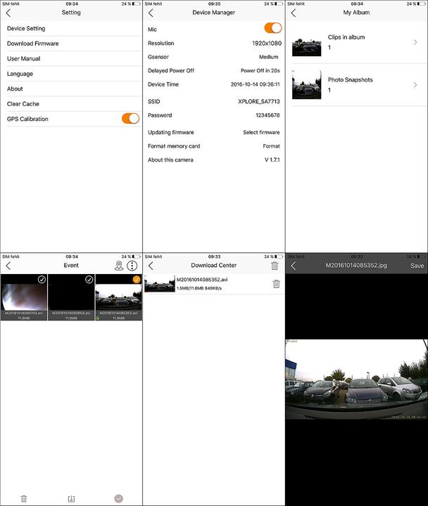 Produktbild NavGear WiFi-Mini-Dashcam (WLAN, Beschleunigungssensor, Full HD)