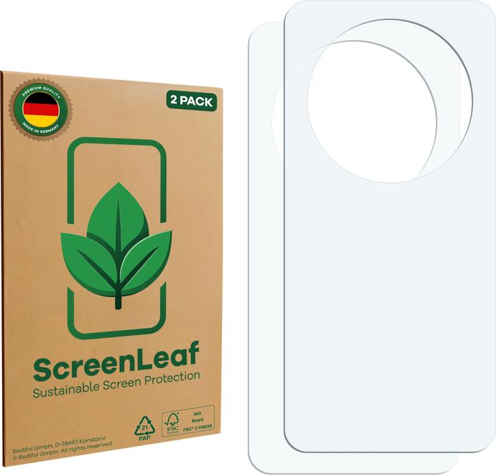 Produktbild ScreenLeaf Schutzfolie nachhaltiger Displayschutz Display Schutz Folie Klar Transparent (2 Stück, Nothing Phone (3a) Pro)