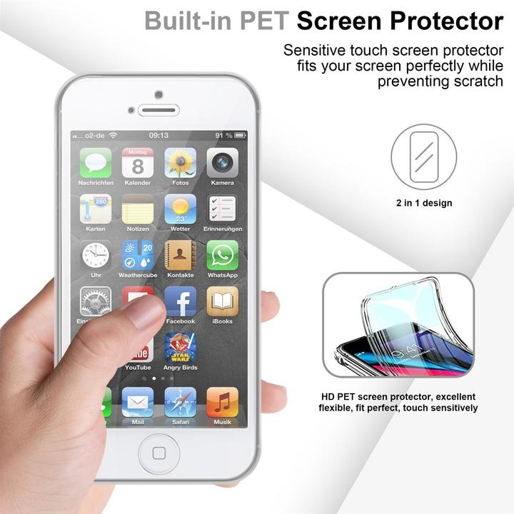 Produktbild Cadorabo TPU 360 Grad Case Cover (Apple iPhone 5)