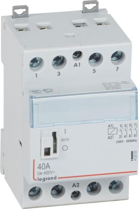 Legrand 412553 CX3 Contacteur 230V 40A 4S avec Hd 3M