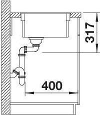 Produktbild Blanco ETAGON 500-F | SILGRANIT tartufo | Einbauart: Flächenbündig | ohne Ablauffernbedienung, mit Z (52.70 cm, 42.70 cm)