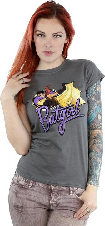 Actual product image Universal Textiles Womens/Ladies Batgirl Badge Heather T-Shirt (XS)