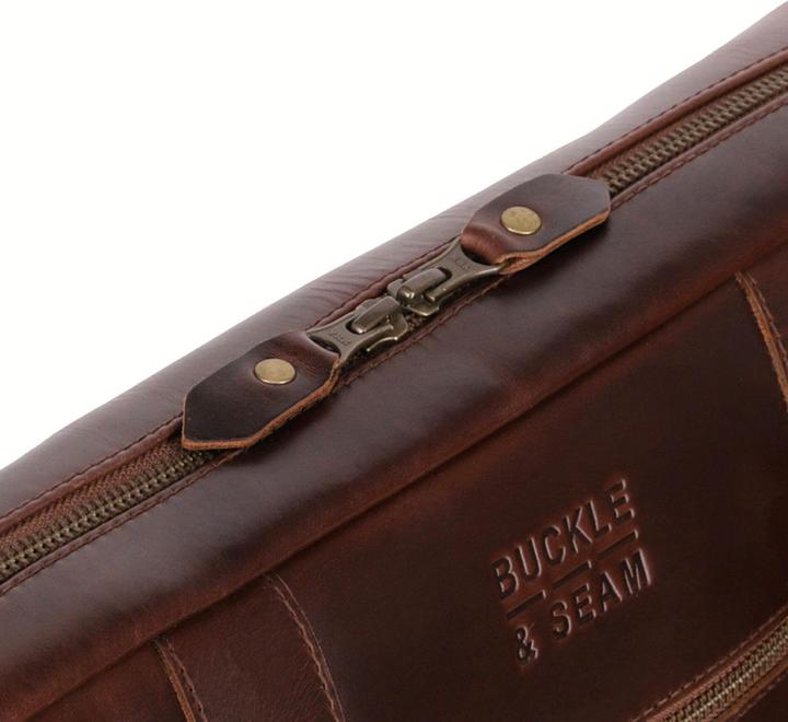 Produktbild Buckle & Seam Leder Business Briefcase Everett Braun / Stripe (7 l, Handgepäck (bis 50l))
