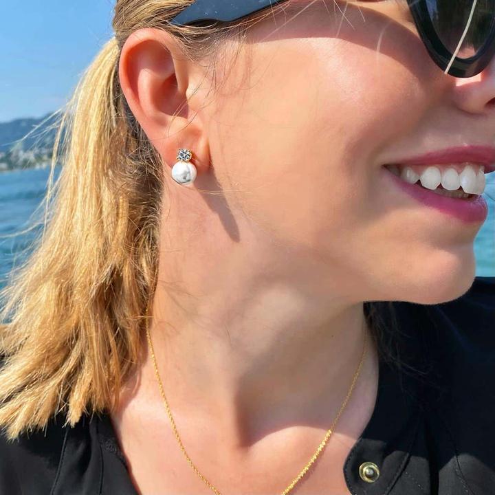 Immagine prodotto Candy Orecchini a perno Delia, argento 925, placcati oro (Placcato oro 18k, Argento 925)