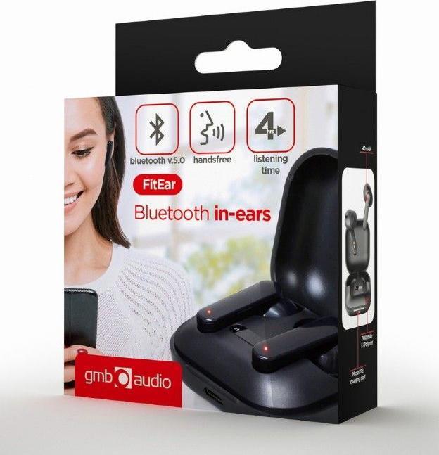 Produktbild Gembird Bluetooth in-ear Kopfhörer (keine Geräuschunterdrückung, 4 h, Kabellos)