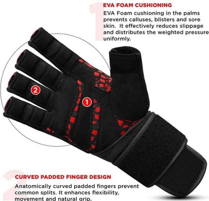 Produktbild Rdx Gym Glove Micro Red/Black Plus-M (L)