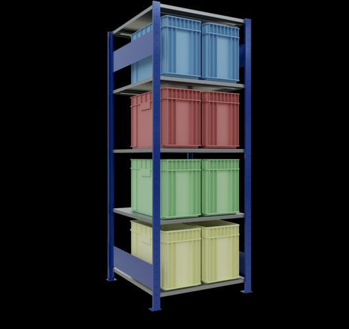 Actual product image Schulte Lagertechnik MULTIplus150 basic racking system with length ledgers